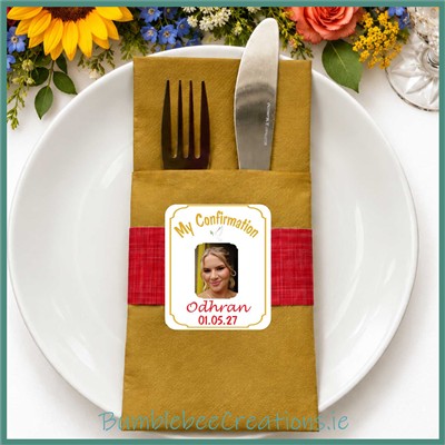 Confirmation Napkins : Envelope : Photo